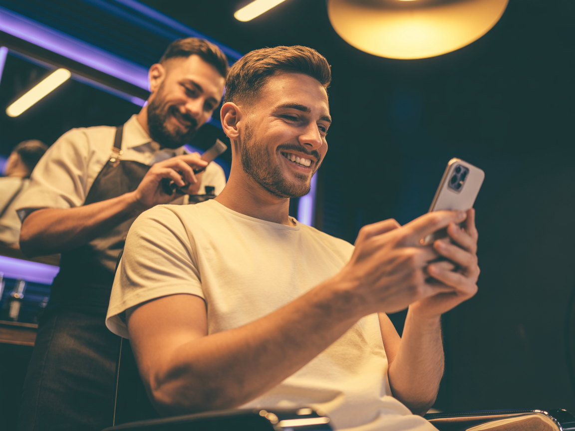 Client previewing styles on their phone