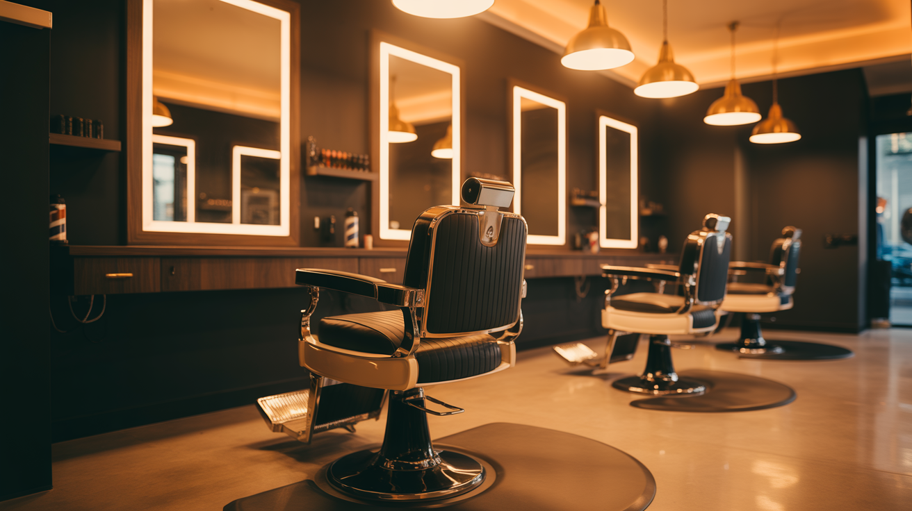 Modern barbershop interior